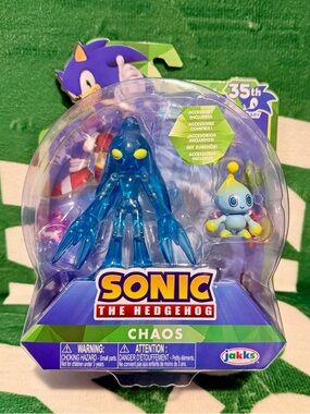 Sonic The Hedgehog Jakks Pacific Chaos 4" Action Figure w/Master Emerald Toy New
